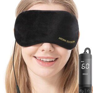 Aroma Season Electric Heated Lavender Steam Silk Eye Mask, Soothing Eye Stress